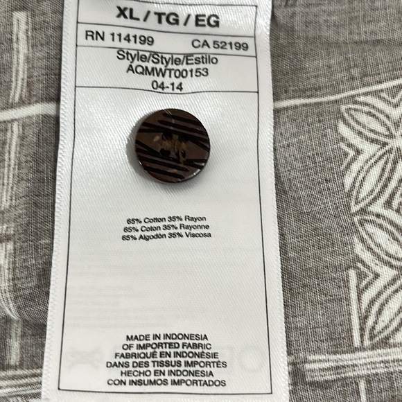 QUIKSILVER Men's Bayview Short Sleeve Shirt Size XL - Picture 8 of 10